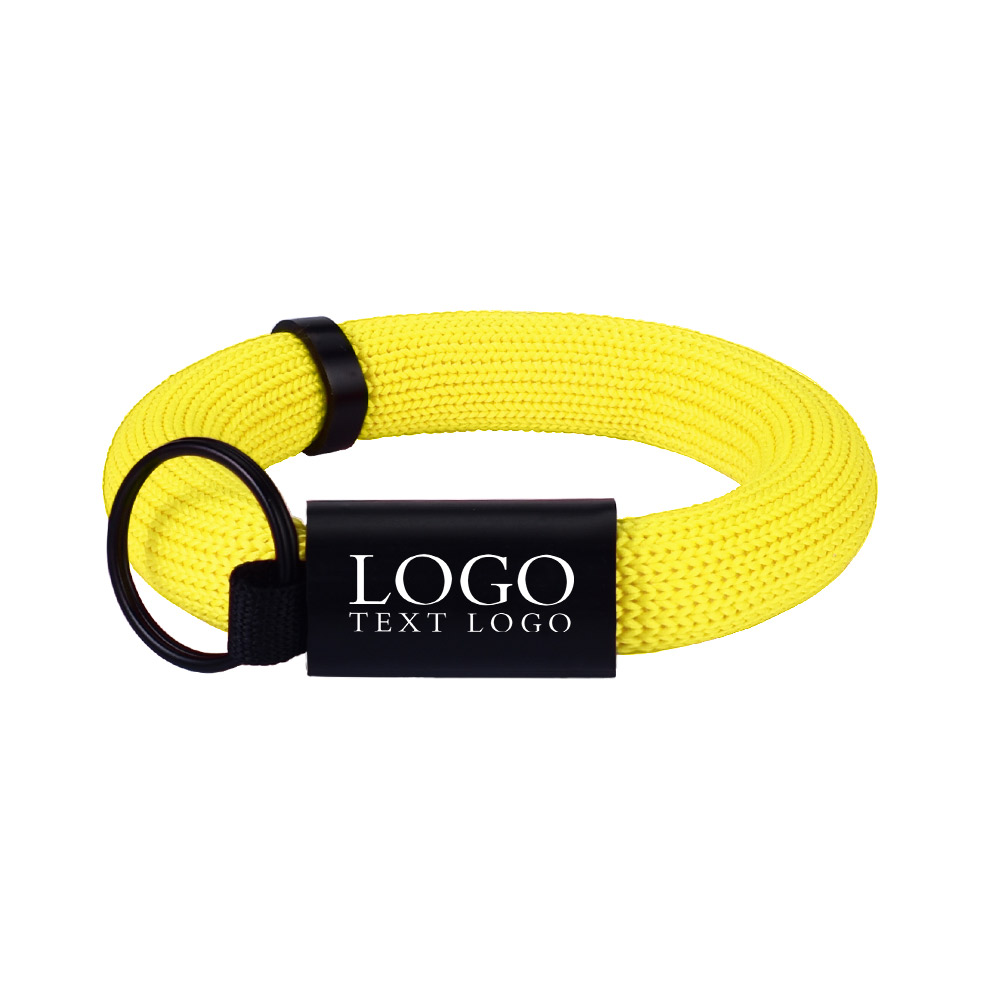 Yellow Floating Wristband Key With Logo